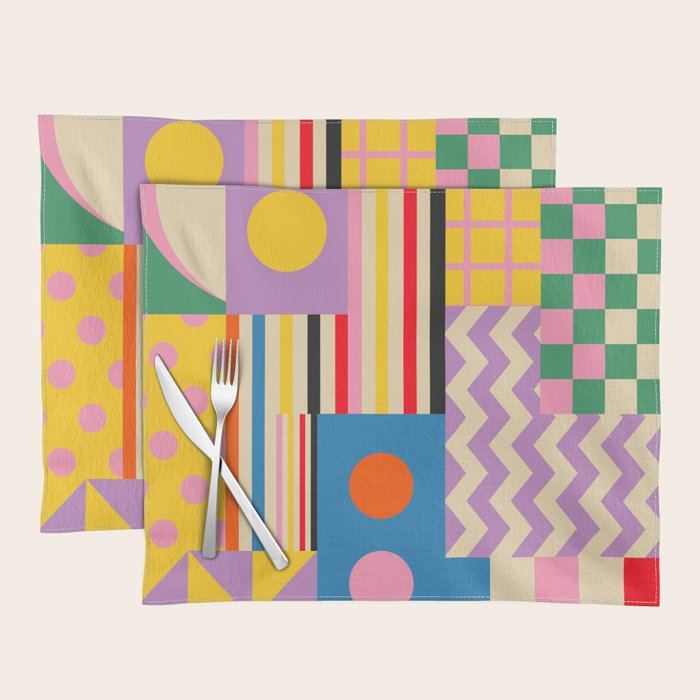 GEOMETRIC CITYSCAPE Placemat Gallery Image 1