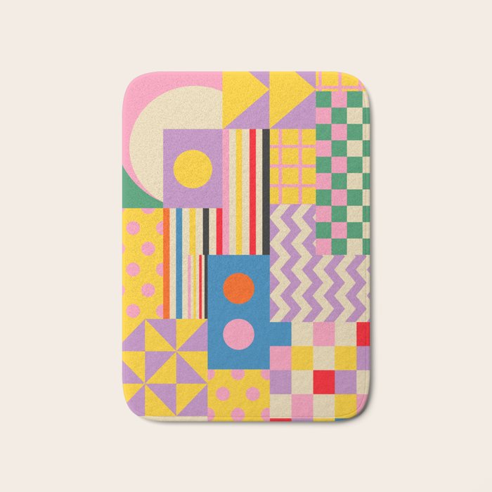 GEOMETRIC CITYSCAPE Bath Mat Gallery Image 1