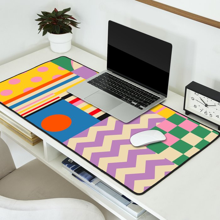 GEOMETRIC CITYSCAPE Desk Mat Gallery Image 2