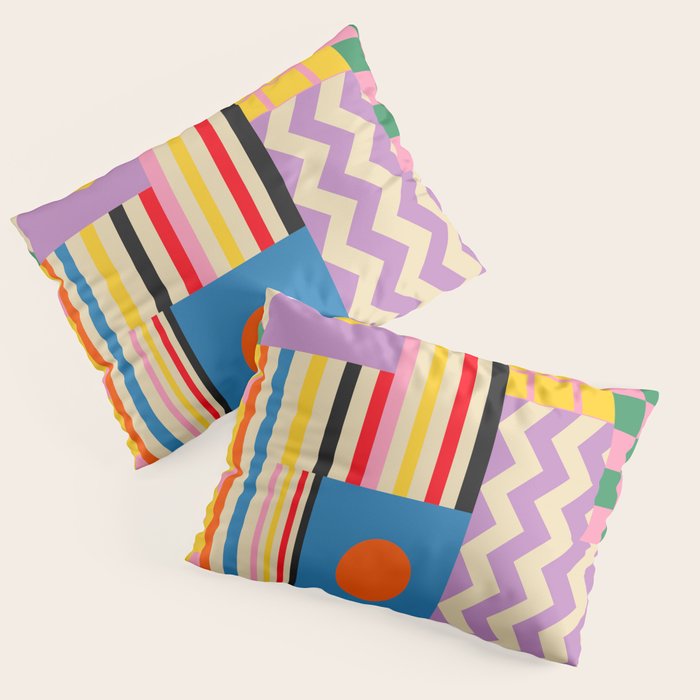 GEOMETRIC CITYSCAPE Pillow Sham Gallery Image 3