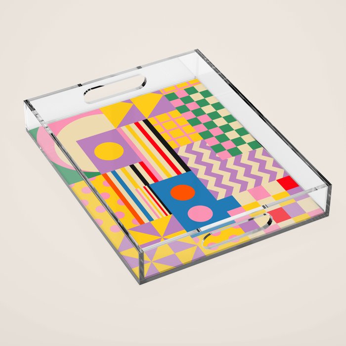 GEOMETRIC CITYSCAPE Acrylic Tray Gallery Image 1