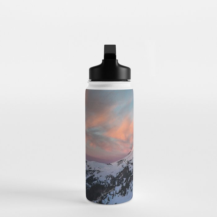 Mount Baker Mountain Adventure Sunset - Nature Photography Water Bottle Gallery Image 3