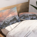 Mount Baker Mountain Adventure Sunset - Nature Photography Pillow Sham Gallery Image 2