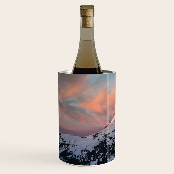 Mount Baker Mountain Adventure Sunset - Nature Photography Wine Chiller Gallery Image 2