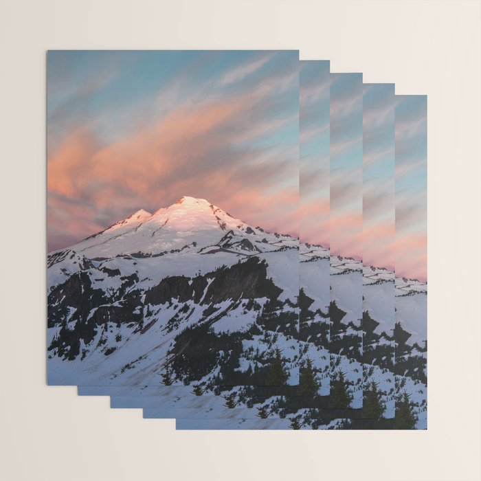 Mount Baker Mountain Adventure Sunset - Nature Photography Wrapping Paper Gallery Image 3