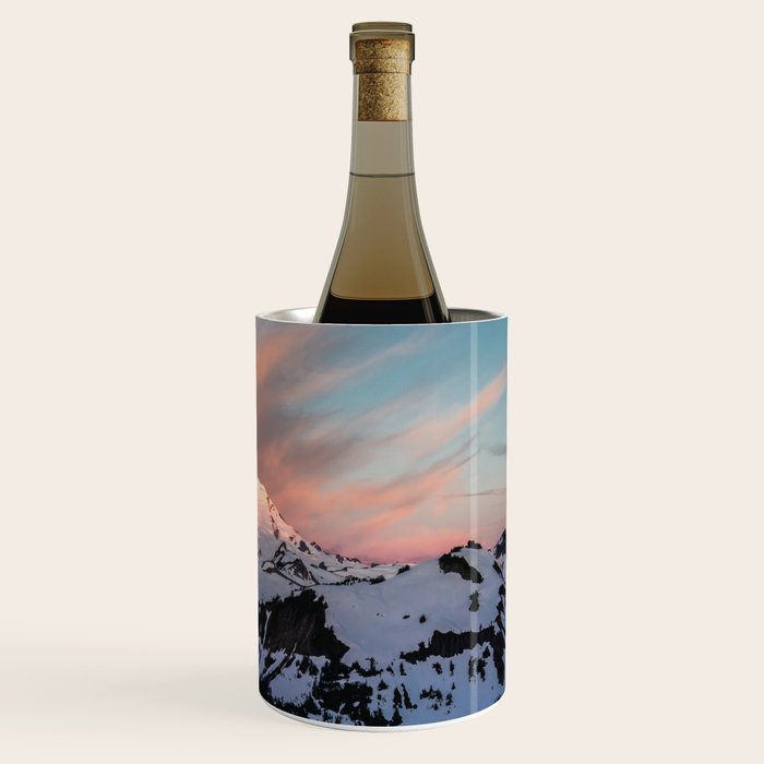 Mount Baker Mountain Adventure Sunset - Nature Photography Wine Chiller Gallery Image 3