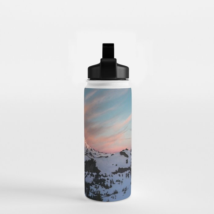 Mount Baker Mountain Adventure Sunset - Nature Photography Water Bottle Gallery Image 2