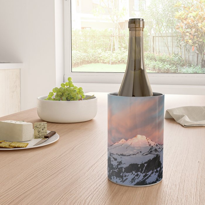 Mount Baker Mountain Adventure Sunset - Nature Photography Wine Chiller Gallery Image 4