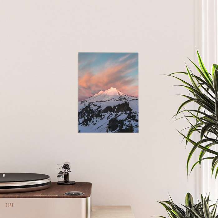 Mount Baker Mountain Adventure Sunset - Nature Photography Poster Gallery Image 2