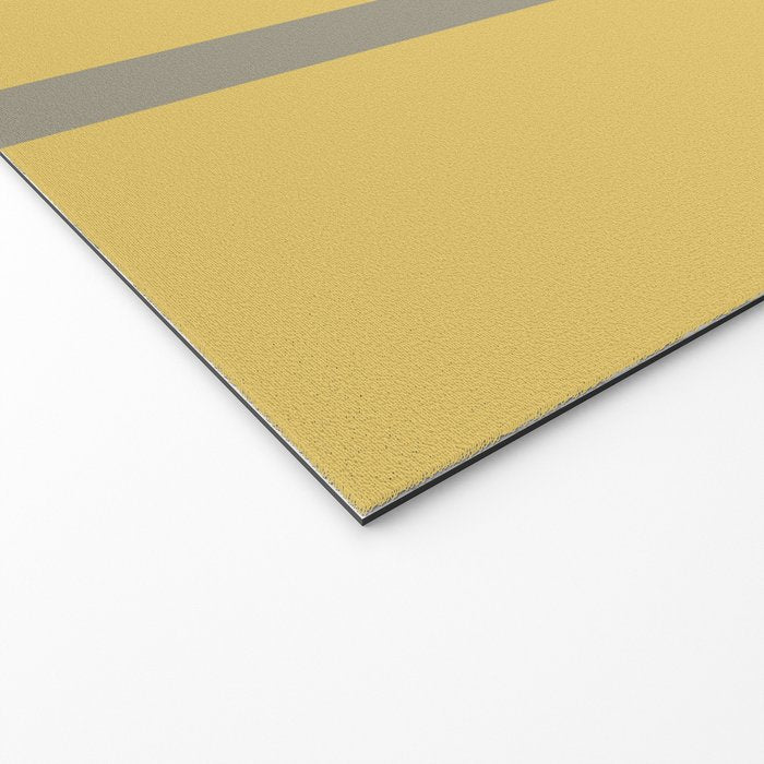 Geometric Abstraction 3 in Mustard, Navy, Gray, and White Welcome Mat Gallery Image 2