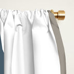 Geometric Abstraction 3 in Mustard, Navy, Gray, and White Window Curtain Gallery Image 2