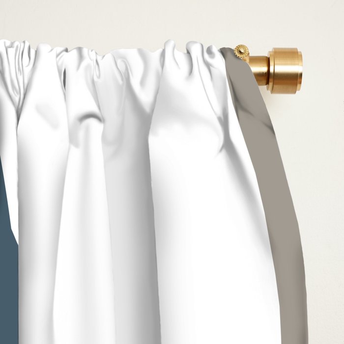 Geometric Abstraction 3 in Mustard, Navy, Gray, and White Window Curtain Gallery Image 2