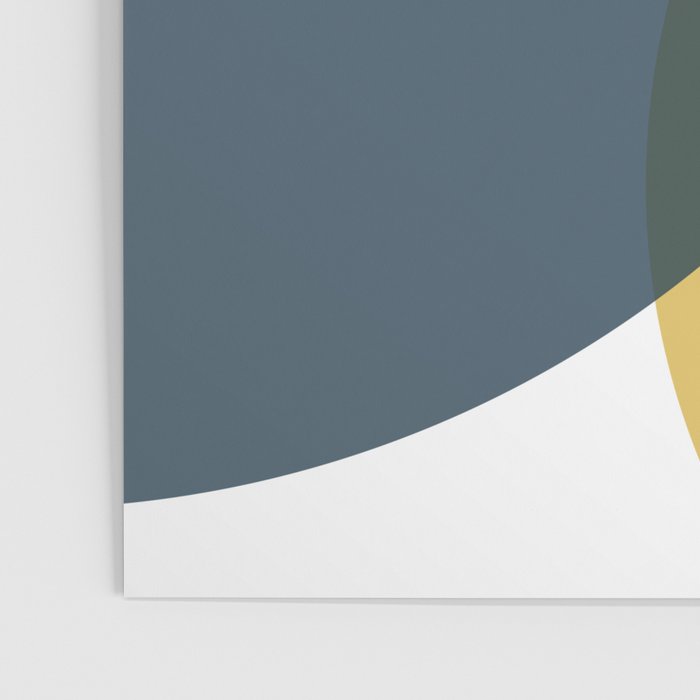 Geometric Abstraction 3 in Mustard, Navy, Gray, and White Poster Gallery Image 3