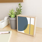 Geometric Abstraction 3 in Mustard, Navy, Gray, and White Mini Art Print Gallery Image 2