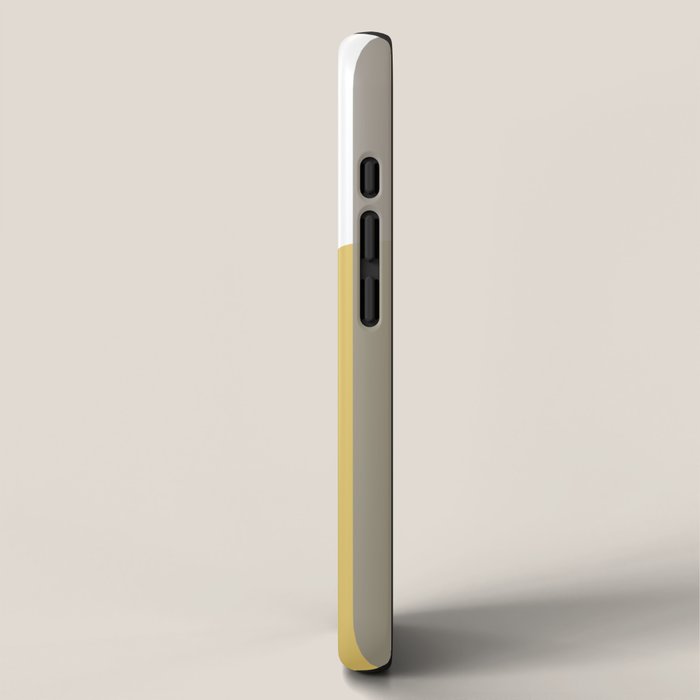 Geometric Abstraction 3 in Mustard, Navy, Gray, and White iPhone Case Gallery Image 2