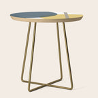 Geometric Abstraction 3 in Mustard, Navy, Gray, and White Side Table Gallery Image 1