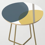 Geometric Abstraction 3 in Mustard, Navy, Gray, and White Side Table Gallery Image 2