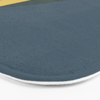 Geometric Abstraction 3 in Mustard, Navy, Gray, and White Bath Mat Gallery Image 3