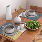 Geometric Abstraction 3 in Mustard, Navy, Gray, and White Placemat Gallery Image 2
