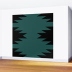 Geometric Southwestern Minimalism - Teal Green Wall Mural Gallery Image 2