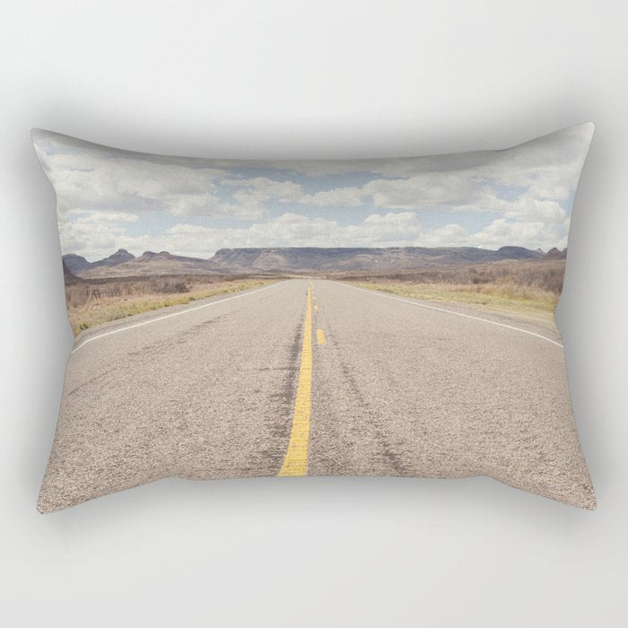 Texas Highways x West Texas Davis Mountains Photography Rectangular Pillow Gallery Image 1