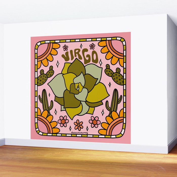 Virgo Cactus Wall Mural Gallery Image 2