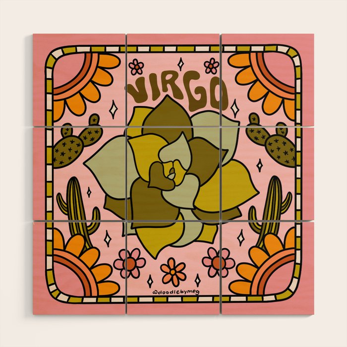Virgo Cactus Wood Wall Art Gallery Image 1
