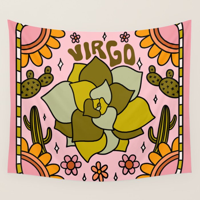 Virgo Cactus Wall Tapestry Gallery Image 4