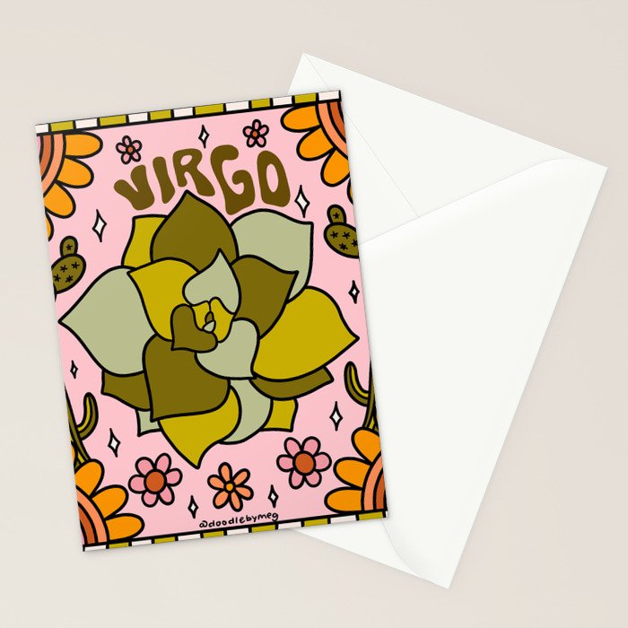 Virgo Cactus Stationery Card Gallery Image 2
