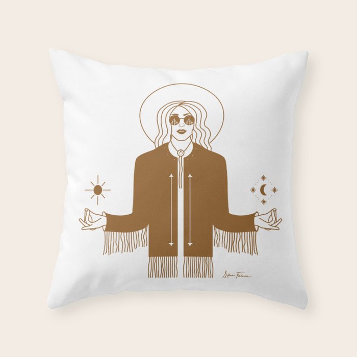 Queen of the Cosmos Throw Pillow Gallery Image 6