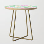 Happy Holidays Retro Ornaments - Pink & Green Side Table Gallery Image 1