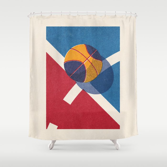 BALLS - Basketball - Street - II b Shower Curtain Gallery Image 1