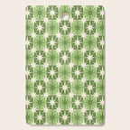 Mid Century Modern Atomic Stars Retro Checkered Starburst Pattern in Sage Olive Green Cutting Board Gallery Image 1
