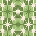 Mid Century Modern Atomic Stars Retro Checkered Starburst Pattern in Sage Olive Green Coffee Mug Gallery Image 2