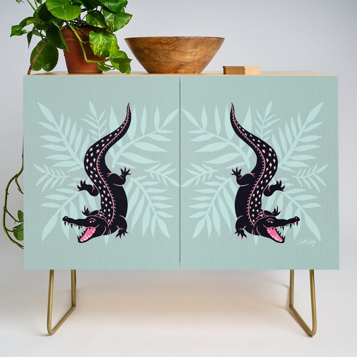 Crocodile - Mint Credenza Gallery Image 1