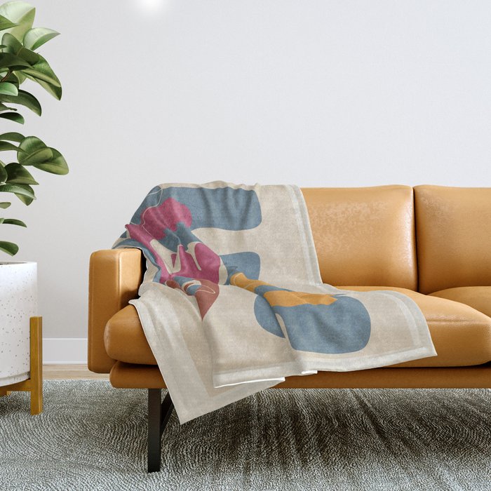 Organic Rhythms 5 Throw Blanket Gallery Image 1
