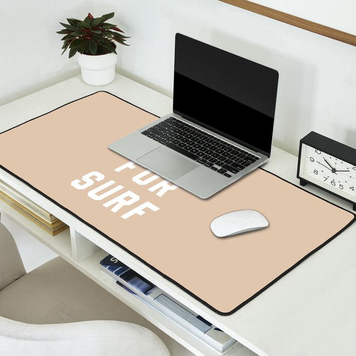 Pray for Surf - sand color Desk Mat Gallery Image 2