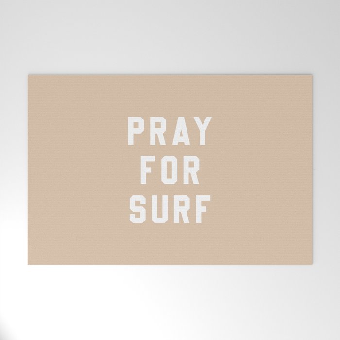 Pray for Surf - sand color Welcome Mat Gallery Image 1