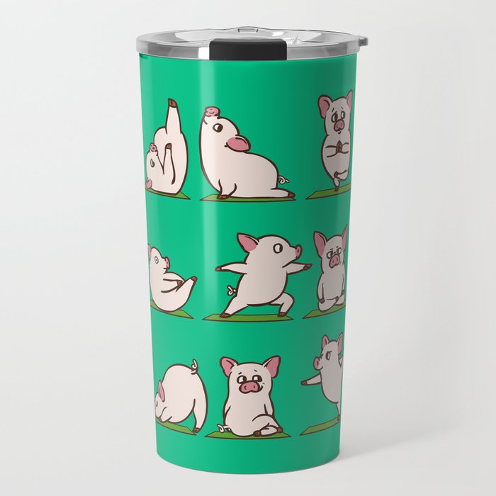 Pig Yoga Travel Mug Gallery Image 1