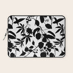Exotic Passionflower Bold Botanical Silhouettes Laptop Sleeve Gallery Image 1