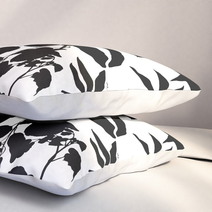 Exotic Passionflower Bold Botanical Silhouettes Pillow Sham Gallery Image 3