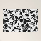 Exotic Passionflower Bold Botanical Silhouettes Welcome Mat Gallery Image 1