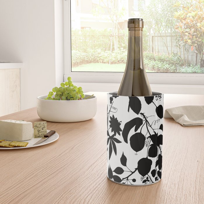 Exotic Passionflower Bold Botanical Silhouettes Wine Chiller Gallery Image 4