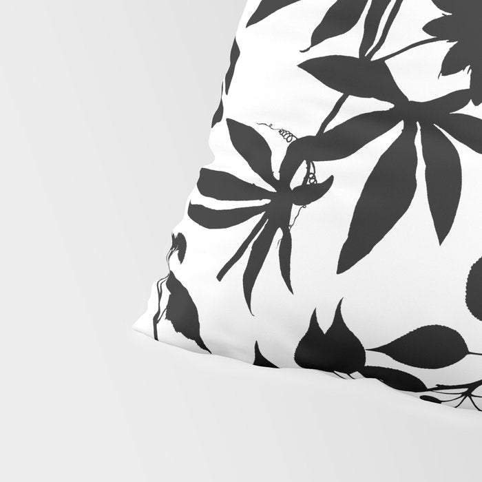 Exotic Passionflower Bold Botanical Silhouettes Pillow Sham Gallery Image 4