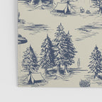 Alien Abduction Toile De Jouy Pattern in Blue Poster Gallery Image 3
