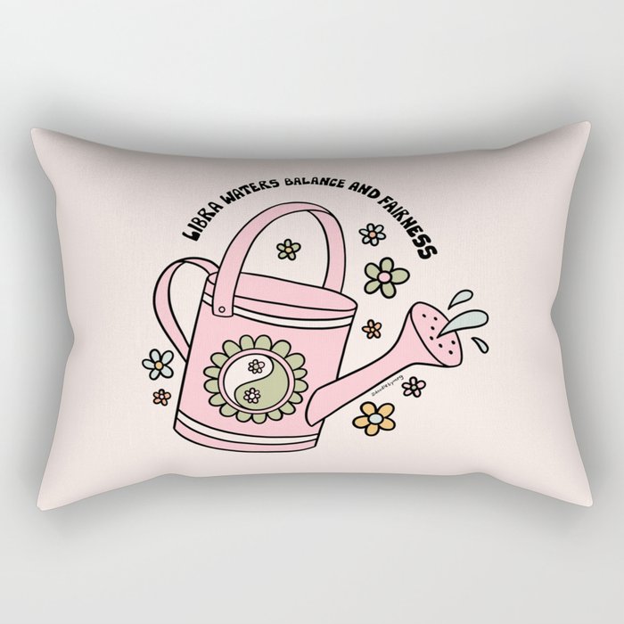 Libra Watering Can Rectangular Pillow Gallery Image 1