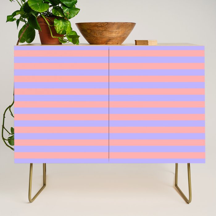 Sand Pink and Purple Wisteria  Summer Gazebo Stripes Credenza Gallery Image 1