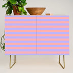 Sand Pink and Purple Wisteria  Summer Gazebo Stripes Credenza Gallery Image 1