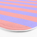 Sand Pink and Purple Wisteria  Summer Gazebo Stripes Bath Mat Gallery Image 3