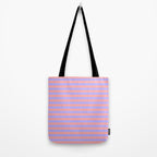 Sand Pink and Purple Wisteria  Summer Gazebo Stripes Tote Bag Gallery Image 2